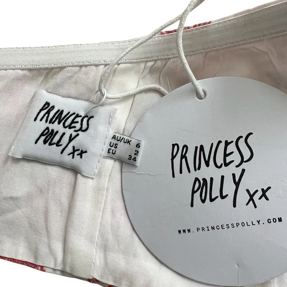 Princess Polly white Juliette bustier with pink butterfly floral print Size 2 - Picture 10 of 15